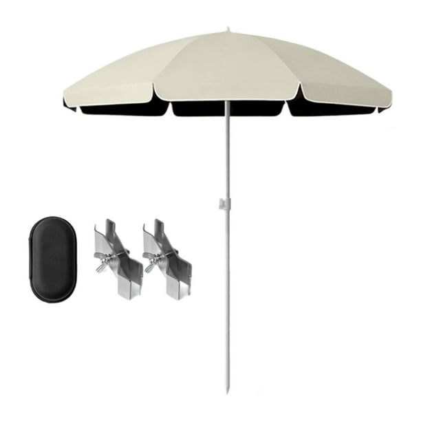 Sombrilla para cochecito de bebé, sombrilla ligera para cochecito de bebé, accesorios para viajes a la playa, carrito para actividades al aire libre Beige