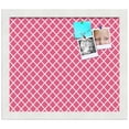 thumbnail image 2 of PinPix 14x12 Custom Cork Bulletin Board Hot Pink Diamond Poster Board Has a Fabric Style Canvas Finish, Framed in Hot Pink Diamond, by ArtToFrames (PinPix-302), 2 of 6