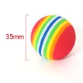 thumbnail image 6 of Reheyre 1/5/10Pcs EVA Rainbow Stripes Pattern Foam Bouncy Ball Cat Toy Pet Supplies, 6 of 8