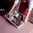 thumbnail image 3 of 17.5L 20" x 15" x 5" Grey Business Utility Tote Box, 3 of 4