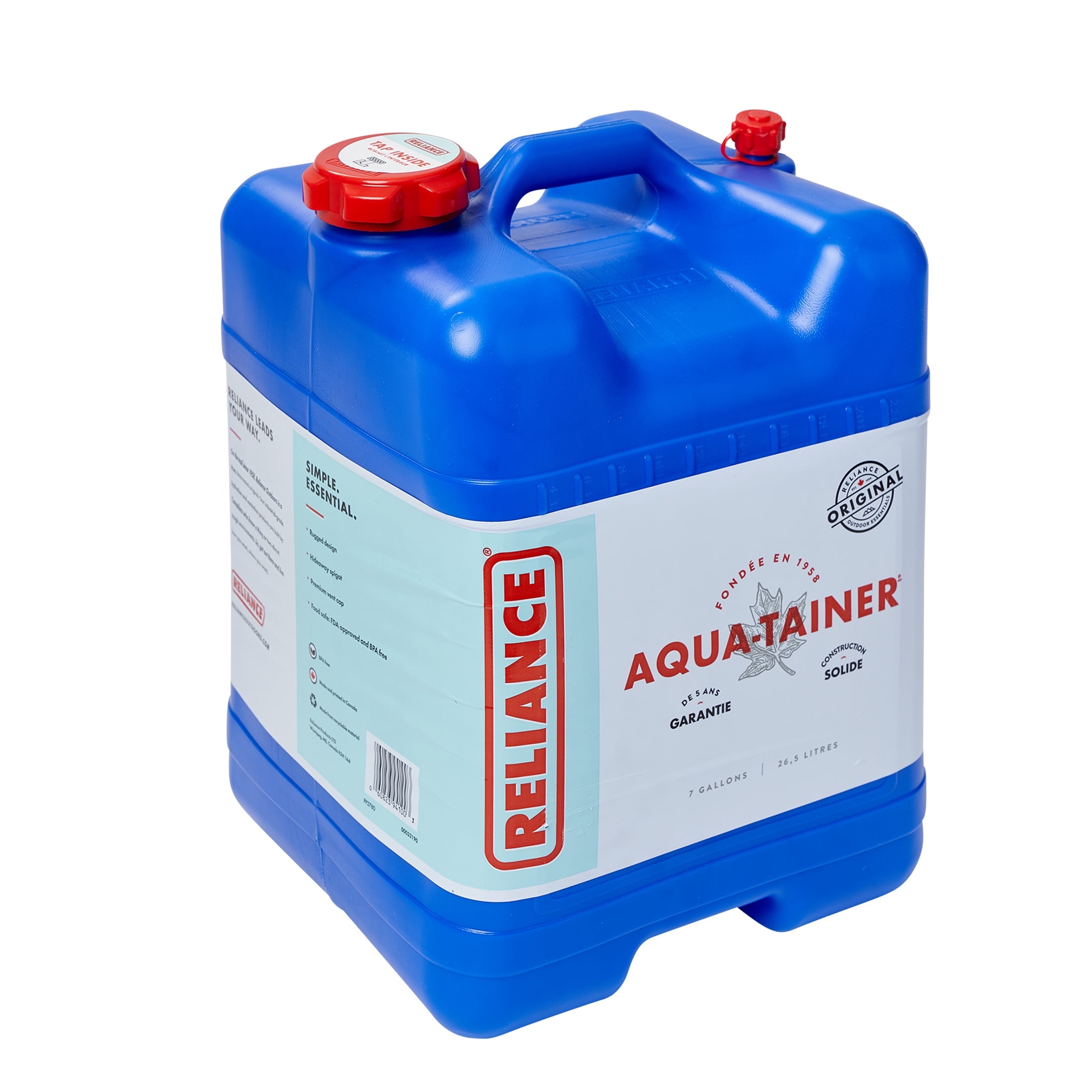 (2 pack) Reliance Aqua-Tainer Water Storage Container 7 Gallon