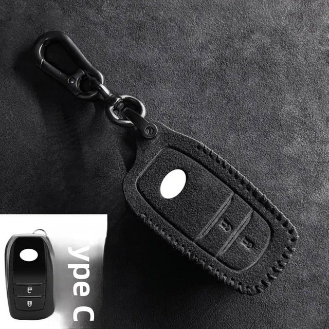 Funda para llave de coche para Toyota, Kia, Mazda, Rav4, Camry, Land Rover, región de Asia Pacífico, funda de cuero duradera para llave de coche, forro de piel