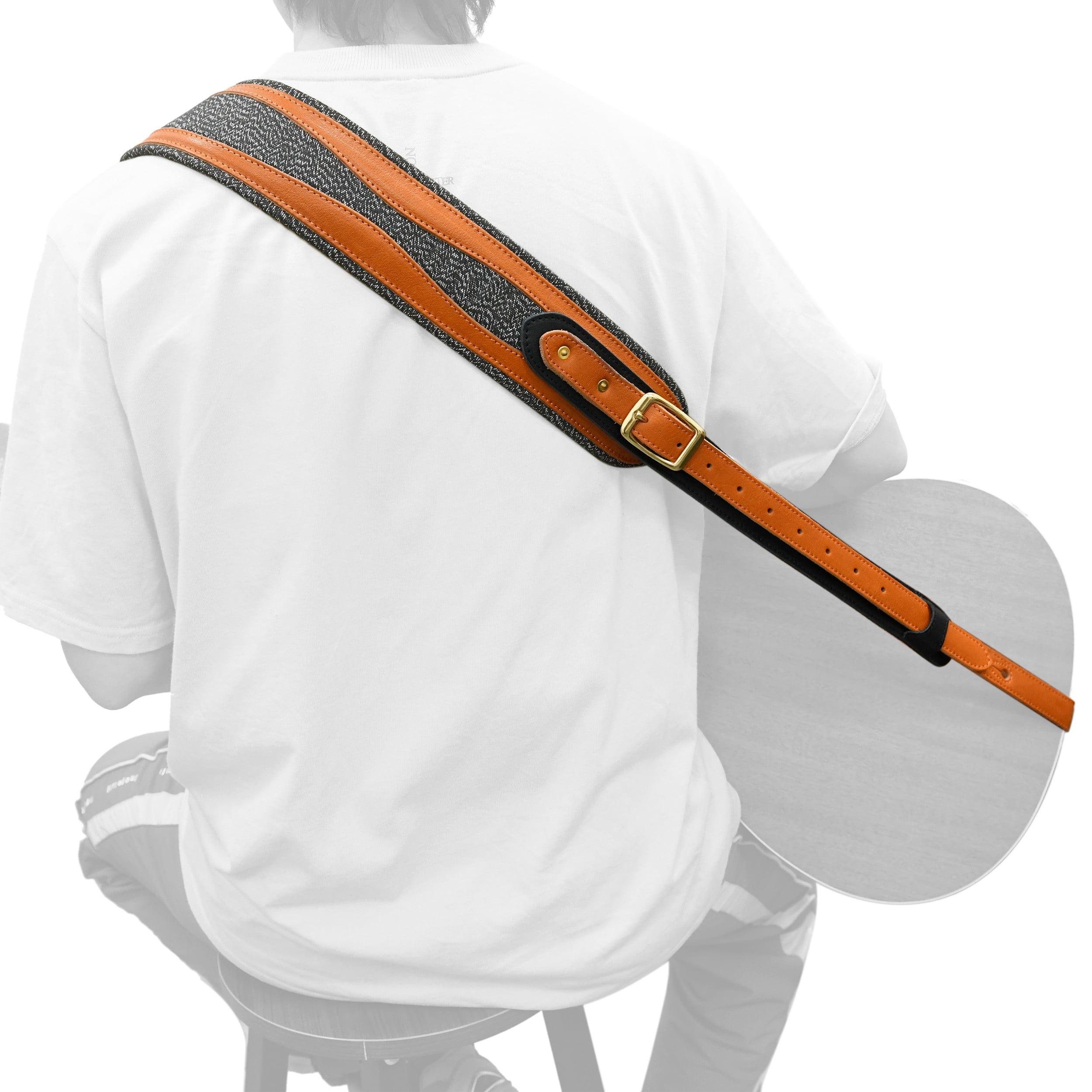 Padded Cowhide Leather Guitar Strap for Acoustic Electric Bass Guitar Handmade Strap