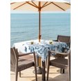 thumbnail image 2 of Outdoor Tablecloth with Umbrella Hole and Zipper, Blue Spring Floral Square Table Cloth 60x60 Inch Waterproof Tablecloth, Watercolor Elegant Pastoral Flowers Picnic Table Cover for Patio Camping, 2 of 7
