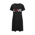 thumbnail image 5 of LADIGASU Women's Oversized Short Nightgown Fashion Chest Print Short Sleeve Nightdress, 5 of 5