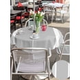thumbnail image 5 of Outdoor Tablecloth with Umbrella Hole for Patio/Picnic/Party/Camping, Farmhouse Grey Waterproof Table Cloth Round Cover Washable, Aesthetic Modern Line Striped (Dia 54"), 5 of 9