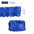 thumbnail image 2 of Uxcell 11 Yards 2 Inch Elastic Sequins Trim 5 Row Flat Sequin Strip Sequins Fabric Ribbon for Sewing Blue, 2 of 5
