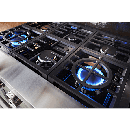 KitchenAid - 5.1 Cu. Ft. Freestanding Dual Fuel True Convection Range with Self-Cleaning - Avocado cream