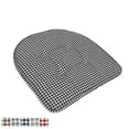 thumbnail image 2 of Sweet Home Collection Houndstooth U-Shaped 16" x 17" Memory Foam Chair Pad Gray Set of 6, 2 of 5