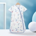 Zwiiyzr Baby Sleeping Bag, Cotton Baby Wearable Blanket Short Sleeve