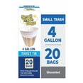 thumbnail image 2 of (3 pack) Basic 4 Gallon Twist Tie Bathroom Bags, 20 Bags, 2 of 6