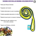 thumbnail image 4 of Correa Para Perros Razas Grandes Gruesa Trenzada Con Collar Color Azul Amarillo L, 4 of 4