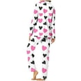 thumbnail image 4 of yoeyez Pajamas for Women 2 Piece Love Heart Printed Pajamas Sets Ladies Loungewear Button-Down Long Sleeve and Pant Pj Sets Soft Sleepwear Multicolor 3XL, 4 of 7