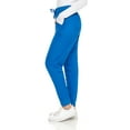 thumbnail image 2 of Hey Collection Womens Knit Stretch Scrub Joggers Scrubs Pants, Royal, Small, 2 of 5