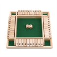 thumbnail image 2 of Deluxe Four Sided 10 Numbers Shut The Box Board Game Set Toy Dice Party Club Drinking Games for Adults Families 4 Color, 2 of 5