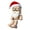 Khaki, variant on Shaking Wooden Man, Little Wooden Man with Spring Legs, with 1 Expressions Hats and Beards, Handmade Figurine for Car, Office, Home Santa Claus Decora