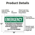 thumbnail image 2 of (2 Pack) In The Event Of An Use Phone To OSHA Emergency Sign 18 Inch X 12 Inch Indoor / Outdoor Rust-Free Aluminum Metal Signs for Workplace, Workshop, and Construction Site, Made in, 2 of 8