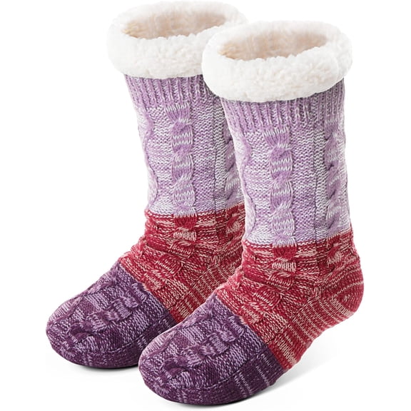 Women Slipper Socks Non Slip Fuzzy Fluffy Thick Warm Cabin Cozy Comfy Soft Fleece Home Grips Socks 1Pairs