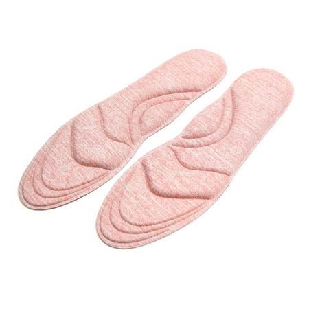 Pair Pink Sponge High Heel Arch Insert Insoles Shoes Cushion for