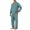 25# Turquoise, variant on Mens Pajama Set Soft Long Sleeve Pajamas for Men Lightweight Button Up Sleepwear Lounge Pjs Outfits Black XXL