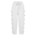 thumbnail image 4 of VeFlora Kids Capri Pants Unisex Loose Casual Pants Boys Girls School Long Pant Summer Beach Vacation Cropped Pant(White/3-4 Years), 4 of 5