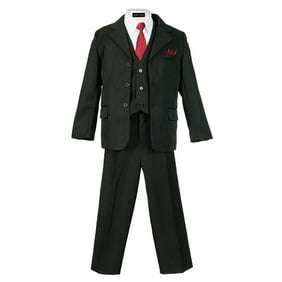 Avery Hill Boys Pinstripe Suit Set with Matching Tie (Toddler, Little Boys, Big Boys)