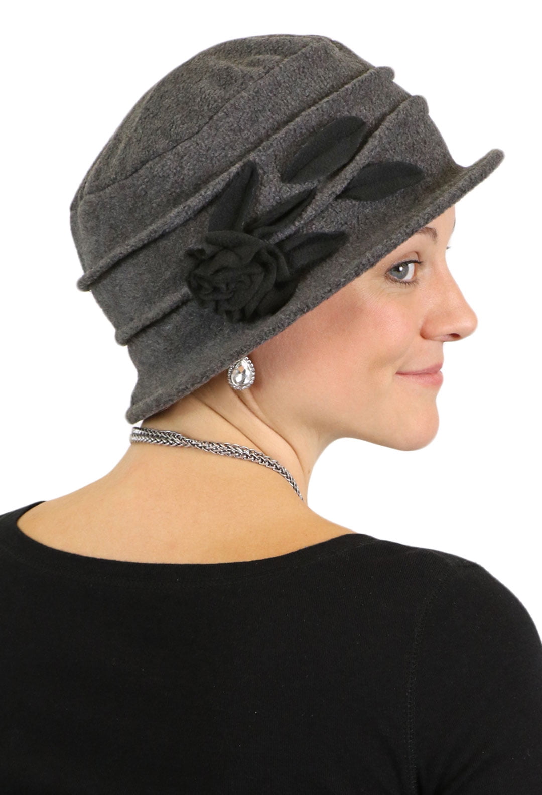 Lady Rose Fleece Flower Cloche Hat for 