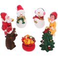thumbnail image 2 of ColoMX 1Set Santa Claus Miniatura Decoración de Navidad Mandeo de nieve Trez de Navidad, 2 of 8