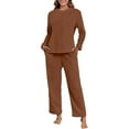 thumbnail image 5 of Delayuji Women's Pajamas Sets Winter Soft Fleece Warm Pajamas Set Flannel Pajamas Sets Loungewear Sleepwear Winter Outfits, 5 of 6