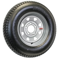 eCustomrim Trailer Tire On Silver Rim ST205/75D15 Load Range C 5 Lug On 4.5 15 x 5 Wheel