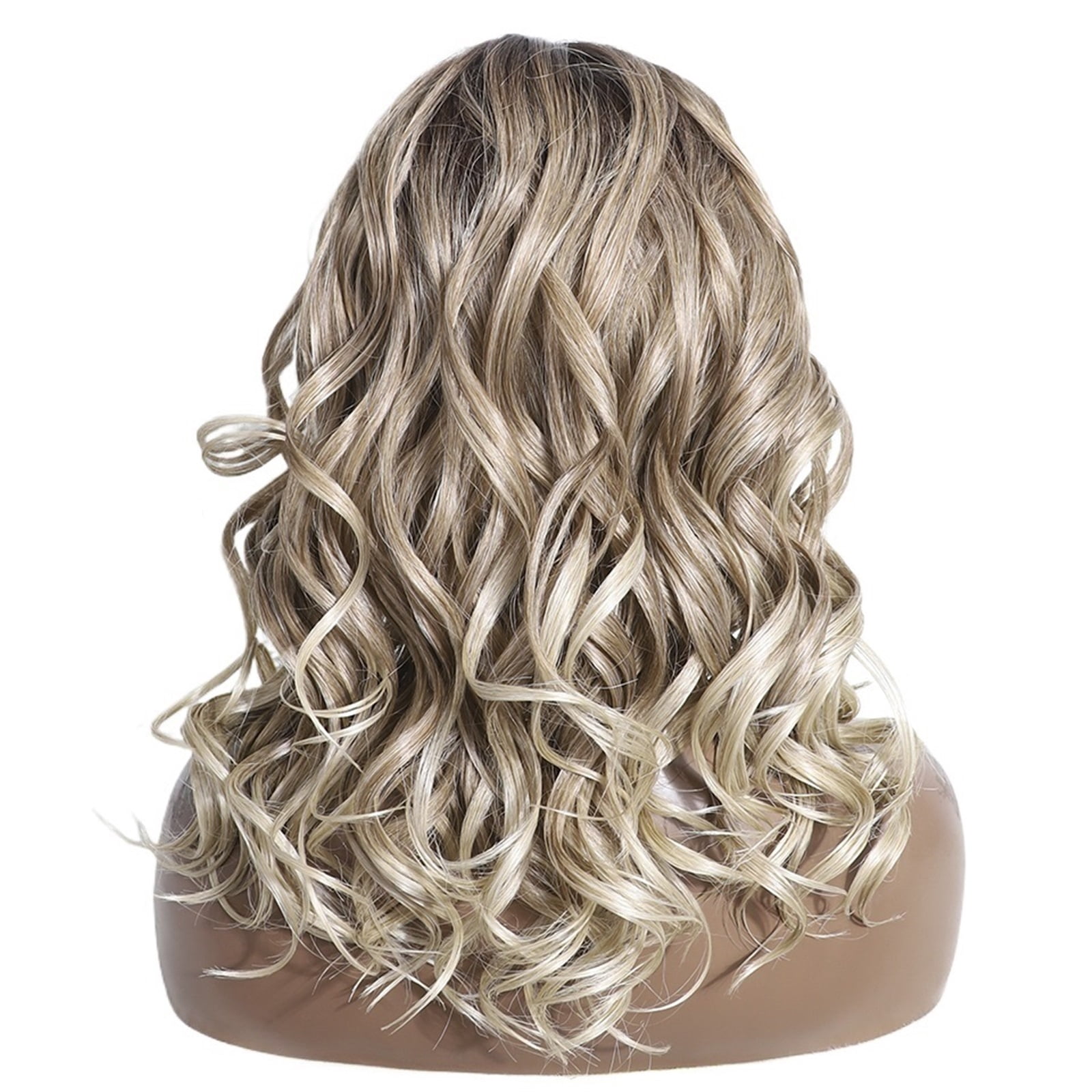 Synthetic Lace Front Wigs 20 Inch Wavy Glueless Blonde Cosplay Curly Wig