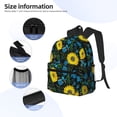 thumbnail image 3 of Easygdp Sunflowers And Blue Flower Mochila Casual para Portátil, Mochila para Escuela, Viajes, Negocios, 3 of 6