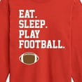 thumbnail image 3 of Instant Message - Eat Sleep Play Football - Toddler & Youth Long Sleeve Graphic T-Shirt, 3 of 6