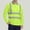 001 Yellow, variant on Plcasen Men High Visibility Long Sleeve Safety Work Shirt Round Neck Reflective Strips Mesh Top