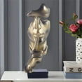 thumbnail image 5 of Aboxoo Estatua Del Pensador El Silencio Es Oro Estatuilla De Arte Abstracto Esculturas De Resina Para El Hogar Moderno Objetos Decorativos Decoración De Mesa Para Sala De Estar Decoración Del Hogar Of, 5 of 5