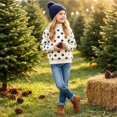 thumbnail image 6 of Grblisyd Girls Polka Dot Sweatshirts Cute Mock Neck Long Sleeve Pullover Tops Fashion Loose Casual Fall Spring Clothing, 6 of 7