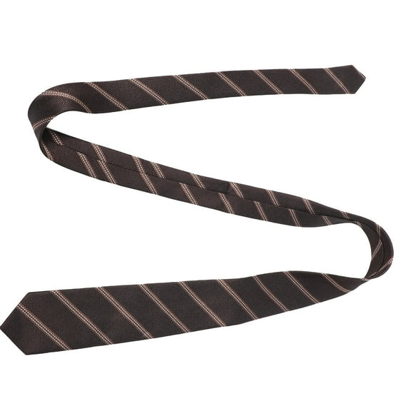 Clispeed Mens Brown ped Polyester Tie Pretied Elegant Design for Formal Events