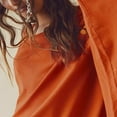 thumbnail image 4 of Robe Longue d'Automne pour Femmes Couleur Unie Col Rond Manches Longues Robe Décontractée Ample de Vacances, 4 of 5