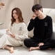 thumbnail image 5 of Pijamas de pareja Pijamas de mujer de otoño e invierno Ropa informal para el hogar para hombre Traje de dos piezas de algodón peinado suelto, 5 of 6