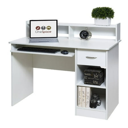 Onespace 50 Ld0101 Essential Computer Desk With Hutch And