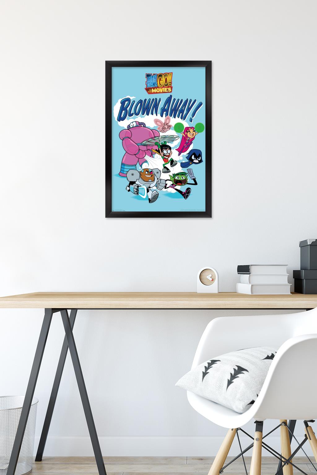DC Comics Movie - Teen Titans Go! To The Movies - Blown Away Wall Poster, 14.725" x 22.375", Framed