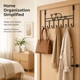 thumbnail image 6 of Over Door Hanger with 7 Hooks, Metal Over The Door Towel Hook, Decorative Overdoor Organizers, Hanging Storage Rack for Bag, Coat, Towel, Hat, Robes, Scarves, Closet, 6 of 7