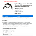 thumbnail image 2 of Upstream Oxygen Sensor - Compatible with 2002 - 2005 Subaru Impreza 2.0L H4 EJ205 FI Turbocharged GAS 2003 2004, 2 of 2