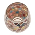 thumbnail image 4 of Portavelas Mealic Tealight Candelabros de vidrio parcheado marroquí, 4 of 9