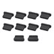 thumbnail image 1 of Tapón de silicona anti-polvo tipo C negro 10 piezas, 1 of 1