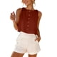 thumbnail image 4 of Craaazy Women's Relaxed Fit Round Neck Tank Top, Solid Color Sleeveless Cotton Top, Loose Comfy Reversible Casual Vest for Daily Wear Gifts, 4 of 9