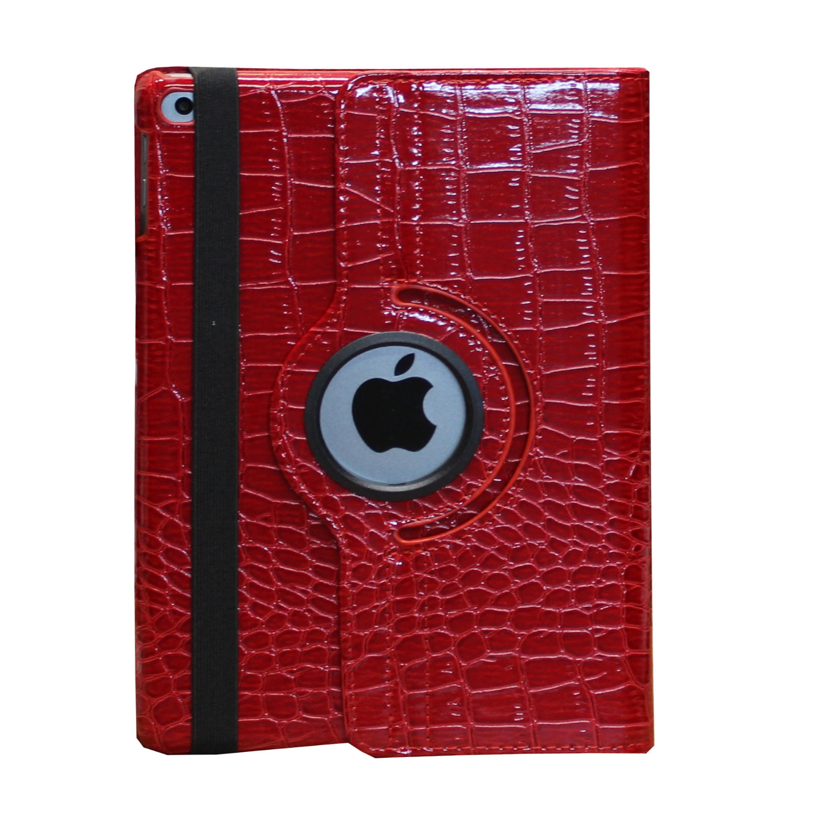 JYtrend Smart Case for iPad 5th / 6th Generation with Pencil Holder, Rotating Stand Magnetic Auto Wake Up/Sleep Cover for 2017 / 2018 iPad 9.7 Model A1893 A1954 A1822 A1823 (Crocodile)