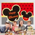 thumbnail image 5 of Minnie Happy Birthday Anime Cartoon Theme Backdrops Banner Birthday Party Decor Supplies(5x3ft), 5 of 5