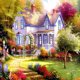 thumbnail image 2 of Cuadros Decorativos Kits de pintura de diamantes Sunshine Garden taladro redondo completo decoración Wdftyju de pared del hogar arte artesanal, 2 of 8