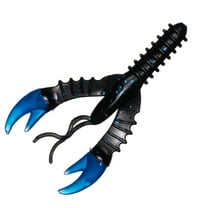 Arkie Crawfish Jig Trailer, Blue & Black, 5 Pack